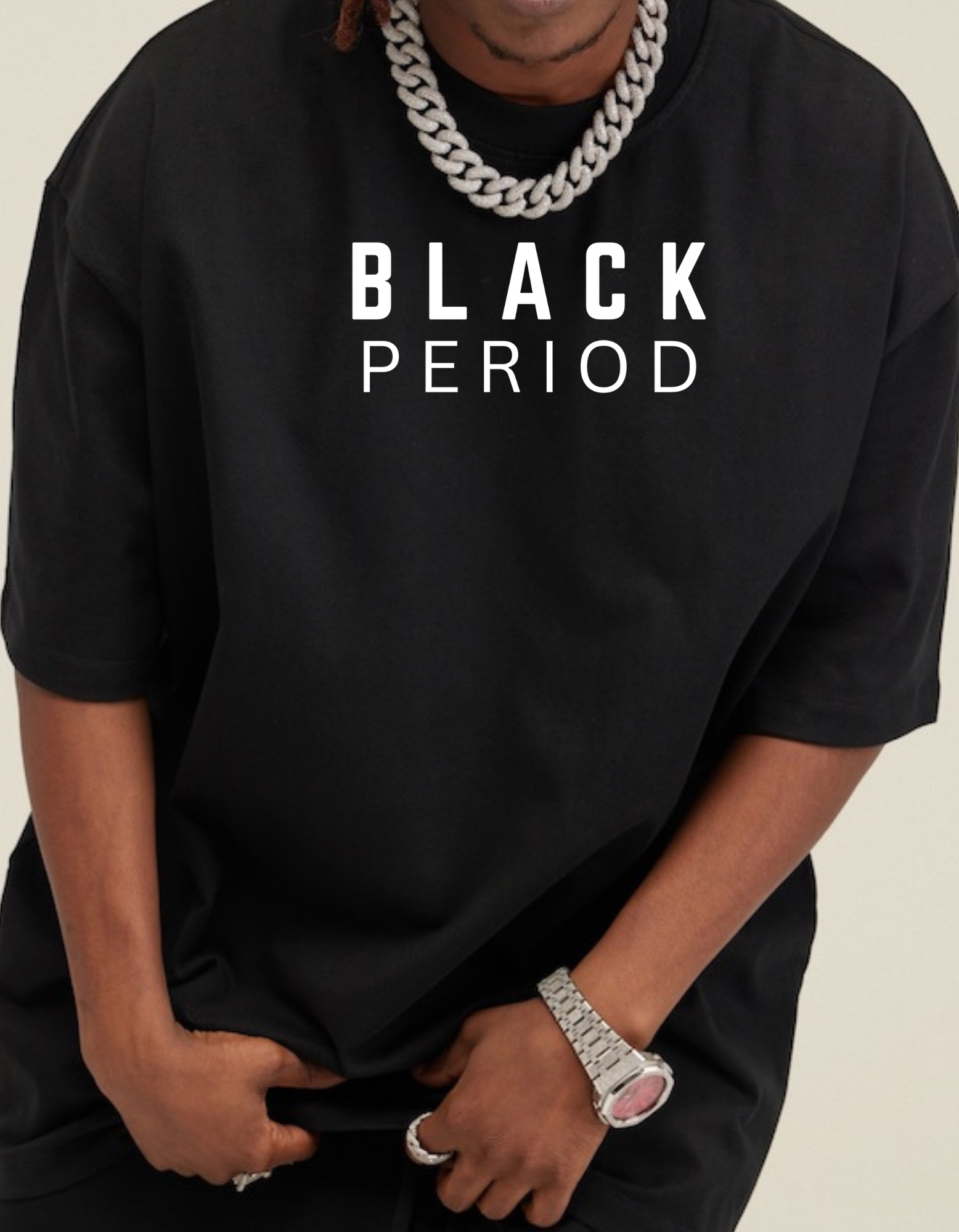 BLACK PERIOD Heavyweight Loose TEE